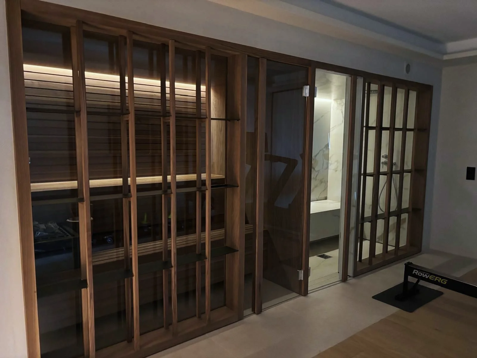 Spa and sauna area in timber